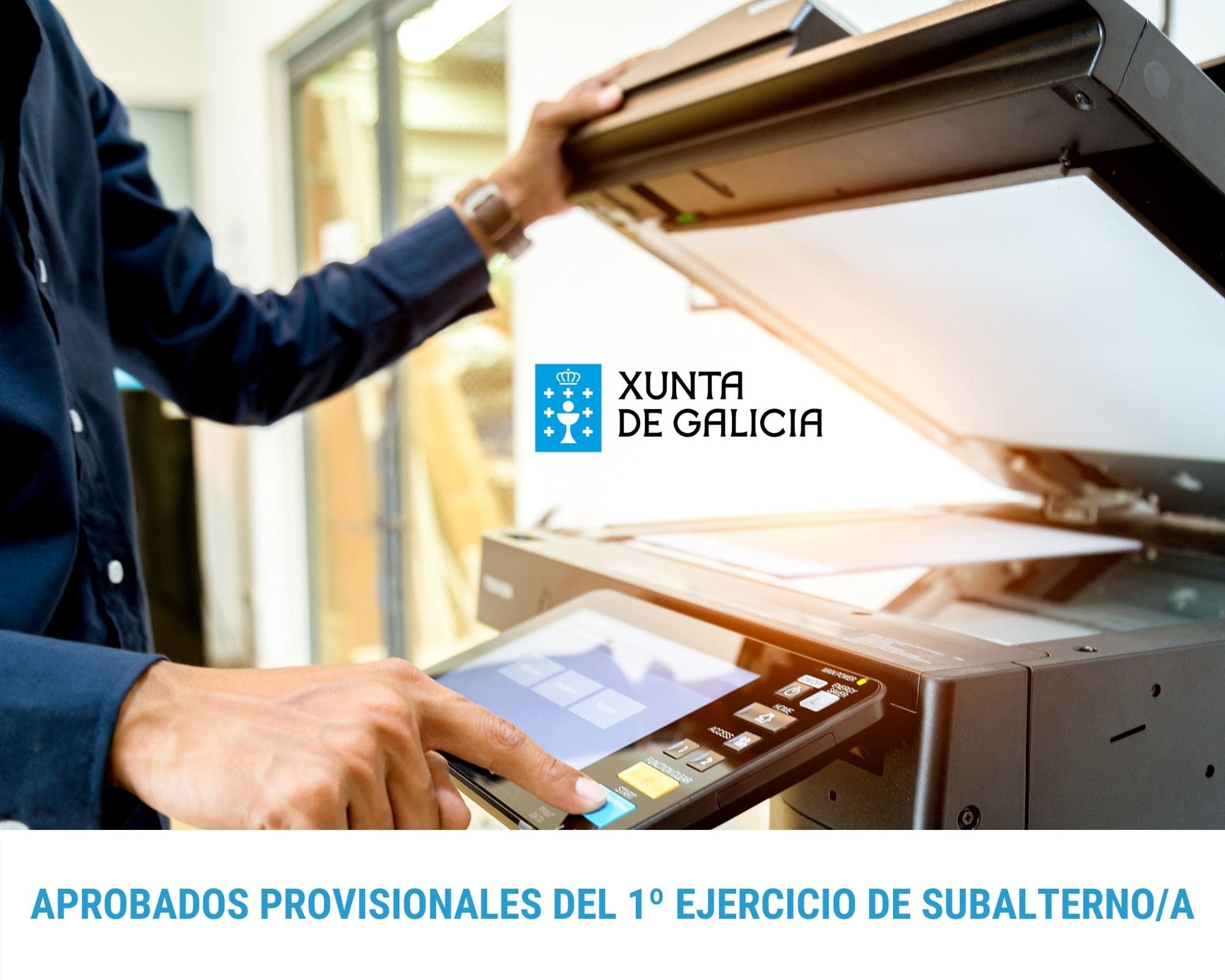 Subalterno haciendo una fotocopi