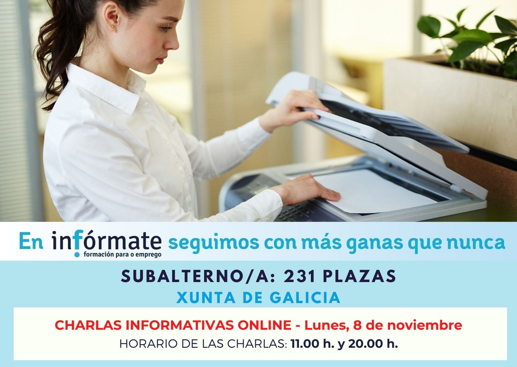 Cartel anunciando las charlas de