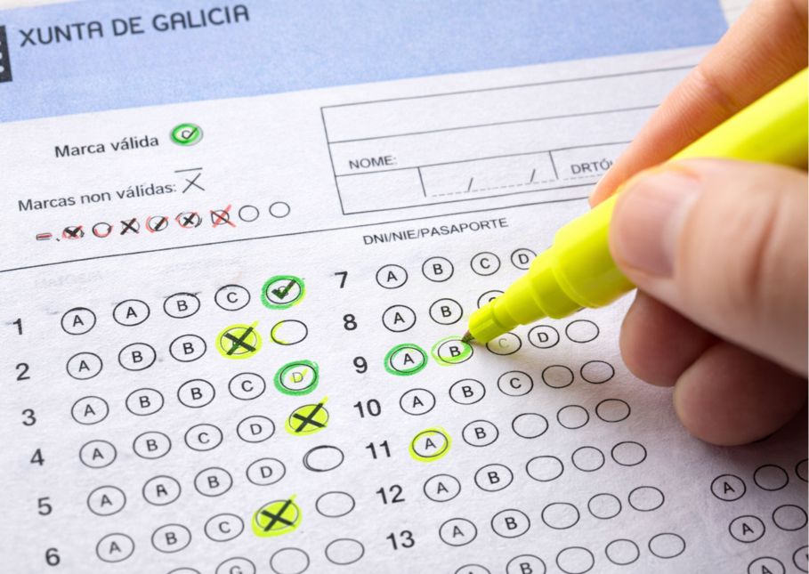 Corrección de un examen