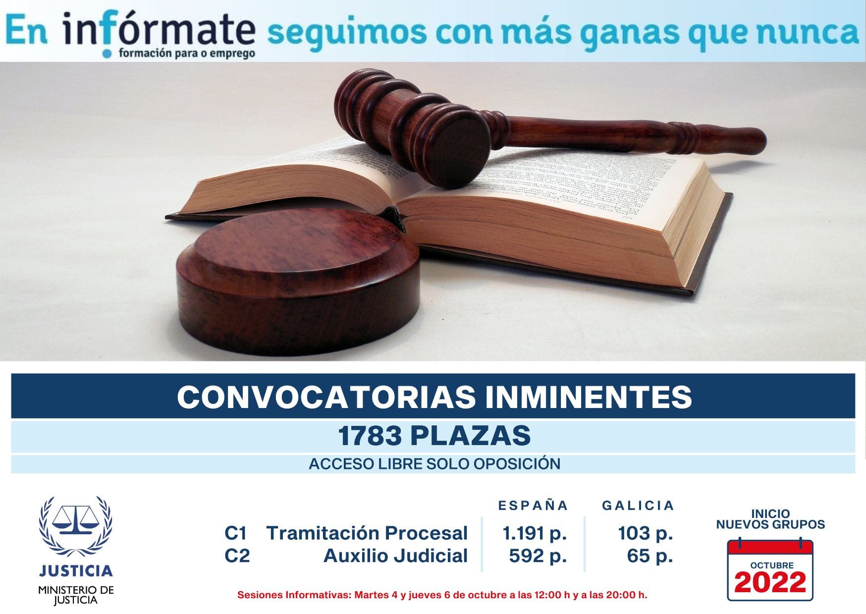 Cartel anunciando charlas Justic