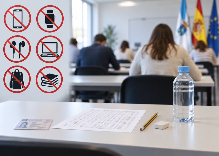 Personas realizando exámenes