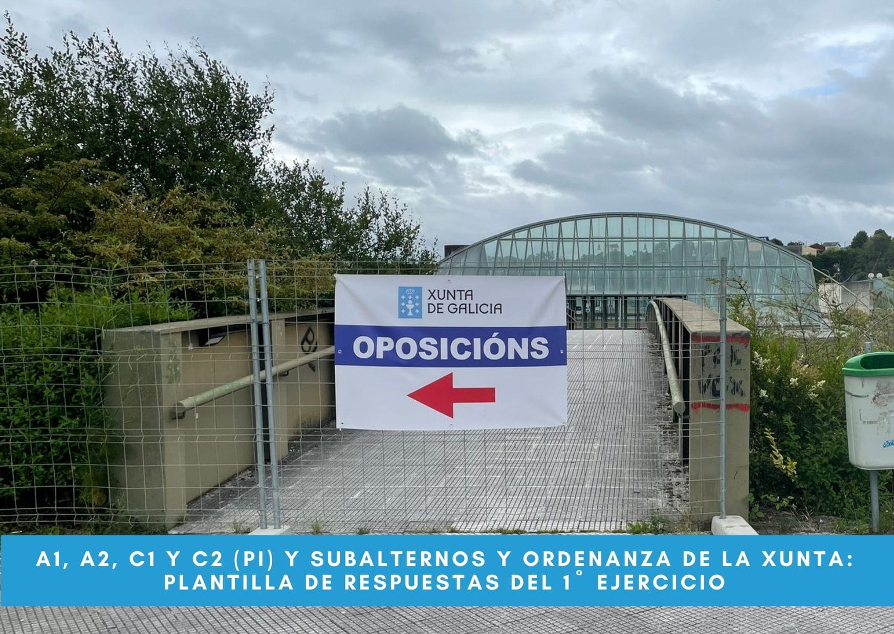 Cartel de oposiciones en Silleda